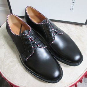GUCCI men's LACE UP OXFORD leather shoes Sz 10